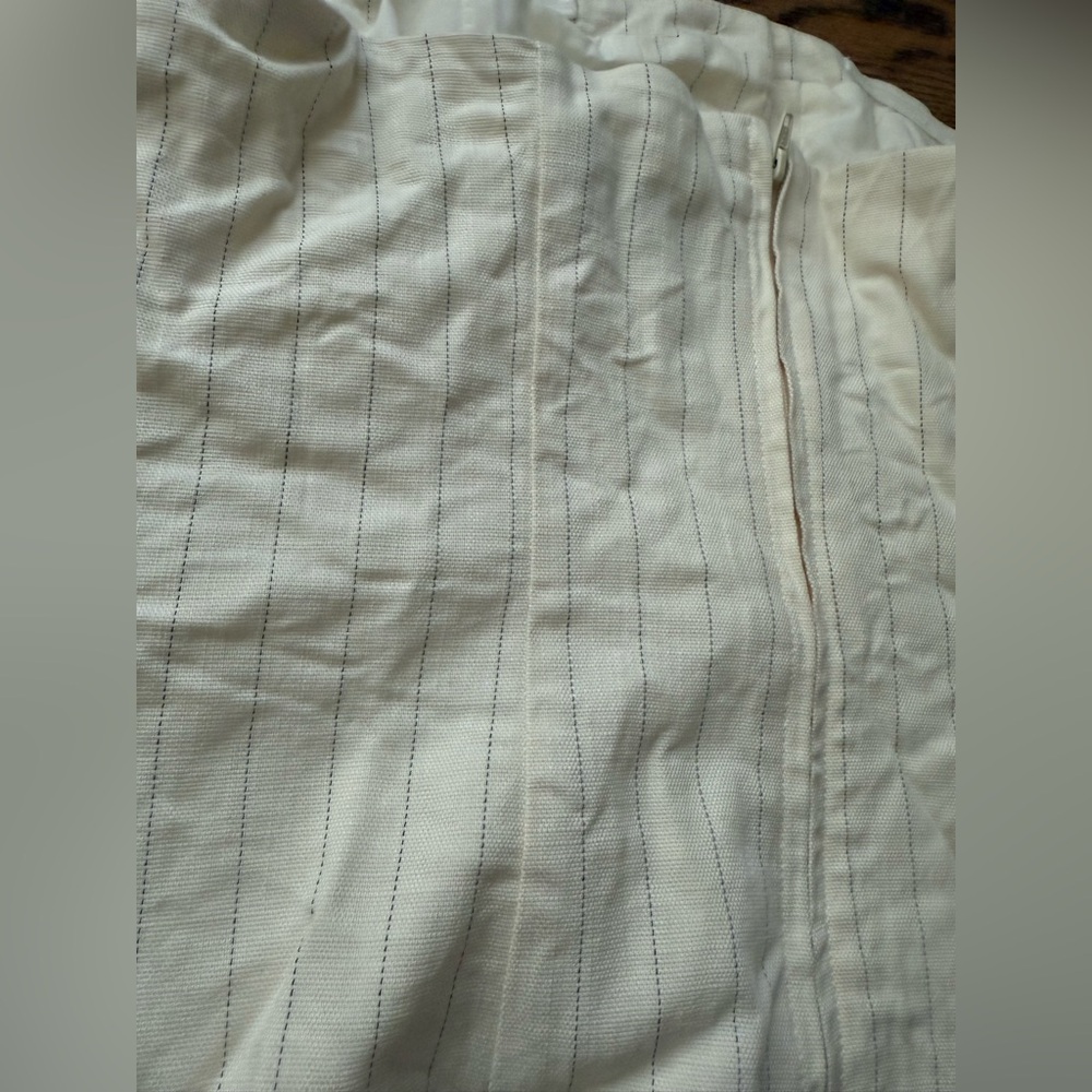 ASOS DESIGN Premium tailored longline bandeau top in the cream stripe size 8 - Picture 5 of 8